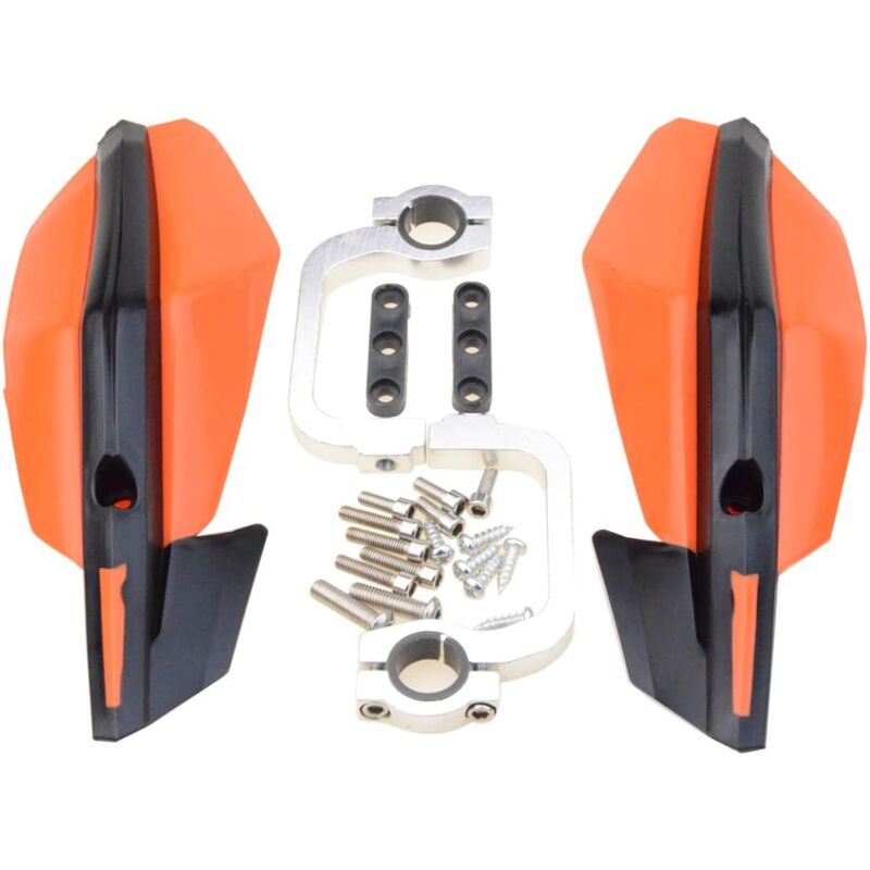 Ersandy - 7/8 '22 mm protège-Mains Motocross Guidon Main Brosse Garde Remplacement pour Motocross Dirt Bike atv Hors Route Orange