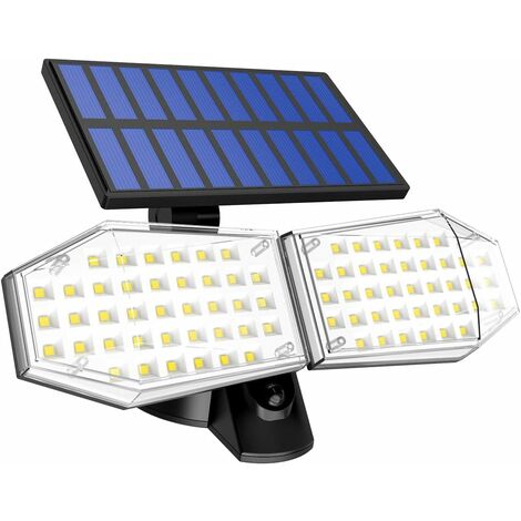 Solar Flutlicht 116 LED Solarlampe Außenstrahler Scheinwerfer Garten Rasen TA 