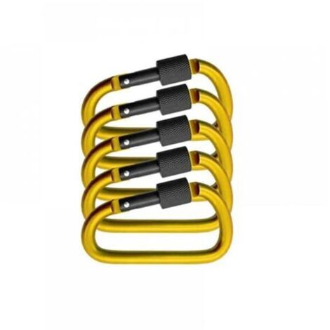 (78×42×7mm) Pack of 5 Large Screwgate Carabiners, Carabiners for Attaching Equipment, Aluminum