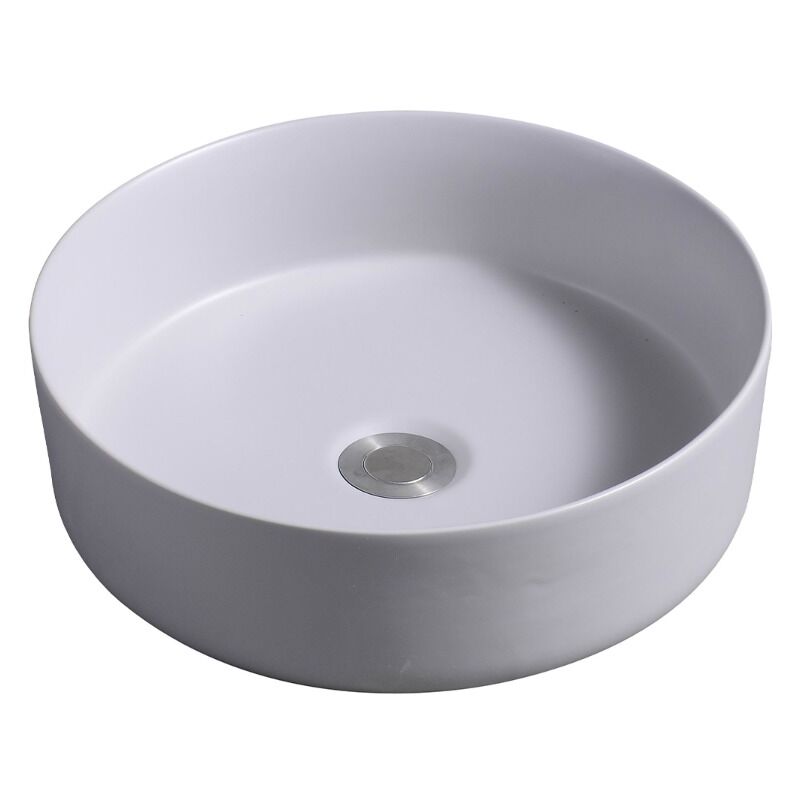 7844 Ceramic Vert Round Countertop Basin in Cement