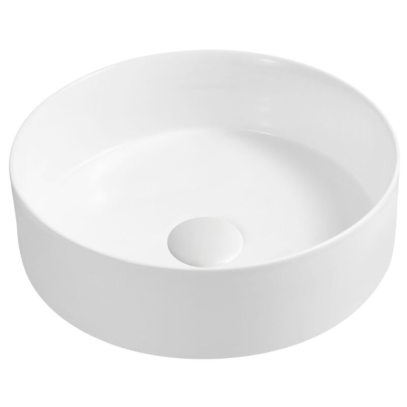 Limoge - 7844 Ceramic Vert Round Countertop Basin in Matte White