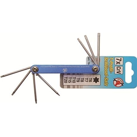 7848 KRAFTMANN JEU DE 7 CLÉS EN T : T6 T20 SUPPORT À