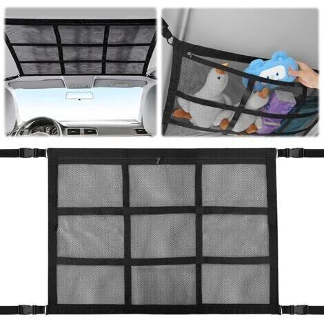7853cm,Filet de Rangement pour Toit Voiture, Filet à Bagages Universel pour Toit de Voiture, Universel Maille Sac avec Fermeture Éclair, pour à la Plupart des Véhicules Courants, SUV, Van, Jeep
