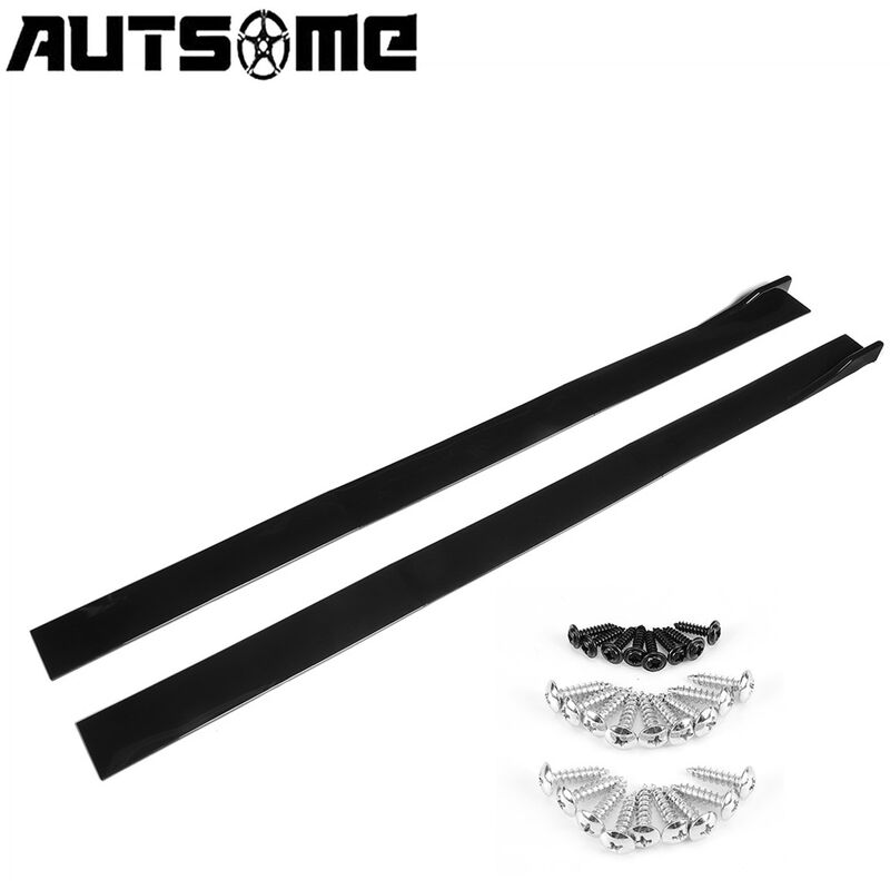78.7' Extension de jupe latérale inférieure pour voiture, séparateur de bas de caisse, noir brillant