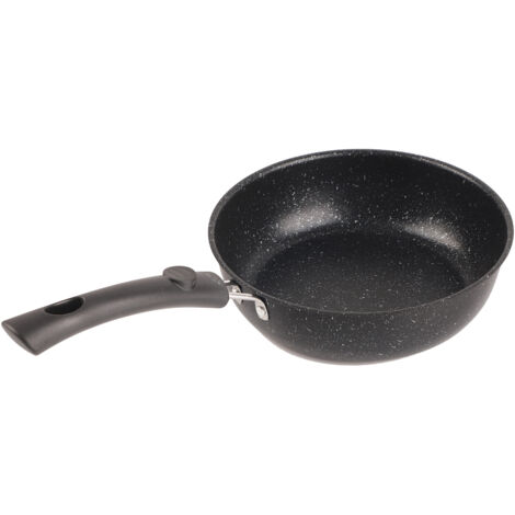 7,9 Zoll (ca. 20 cm) große Edelstahl-Bratpfanne, ergonomischer Griff, antihaftbeschichtet, ideal für Speck, Steak und Zwiebeln