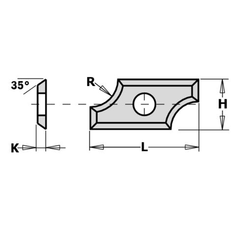 790.050.00 CUCHILLA HW-HC R5 19.5X9X1.5
