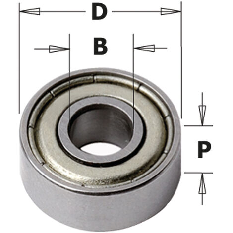 CMT 791.010.00 CUSCINETTO DI GUIDA d=6.35 D=12.7 SP=4.8