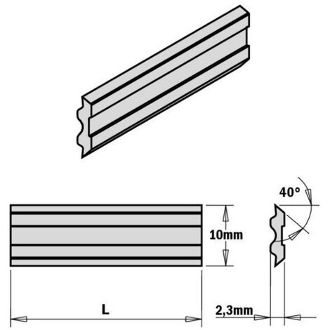 795.250.10 JUEGO DE 2 CUCHILLAS ''SISTEMA TERSA'' 250X10X2.3MM HPS