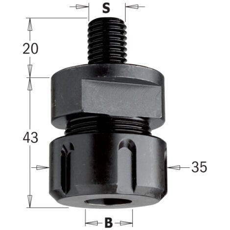 796.162.00 MANDRIL PORTAFRESAS M16X2 X PINZAS ER20-STD