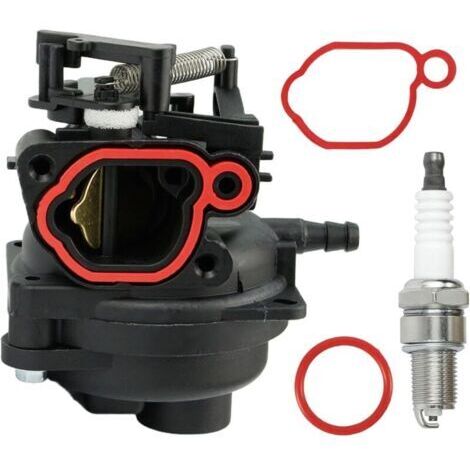 799584 Carburateur Kit pour Briggs & Stratton 550EX LC221A 625EX 675EX TB110 CARB Moteur 09P702-0145/0098 - F1 Pièces de Moteur de Tondeuse à Gazon Avec Joints Rouges+Bougie Remplace 594058