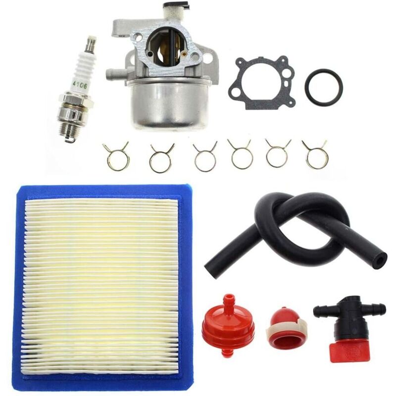 799866 Kit carburateur avec et filtre à air Compatible avec moteurs Briggs & Stratton 790845 799871 799866 796707 79430