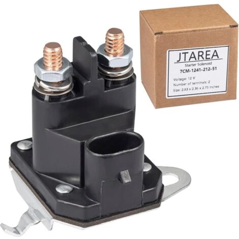 7CM-1241-212-51 Relais Démarreur Tracteur Tondeuse Solénoïde 12V 2 Bornes Relais Demarreur pour 7CM124121251 M008904-000 Gravely 05167200 Tondeuse Autoportée