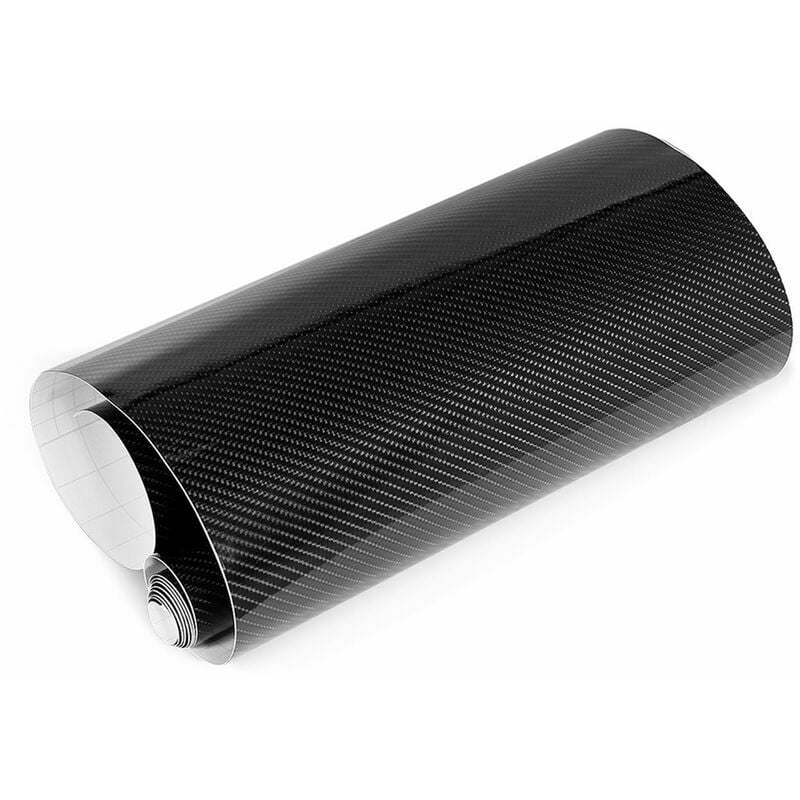 7D Glossy Black Carbon Fiber Vinyl Film Automotive Wrap Film Automotive diy Decals Car Interior Wrap Stickers - Black Automotive Adhesive Film