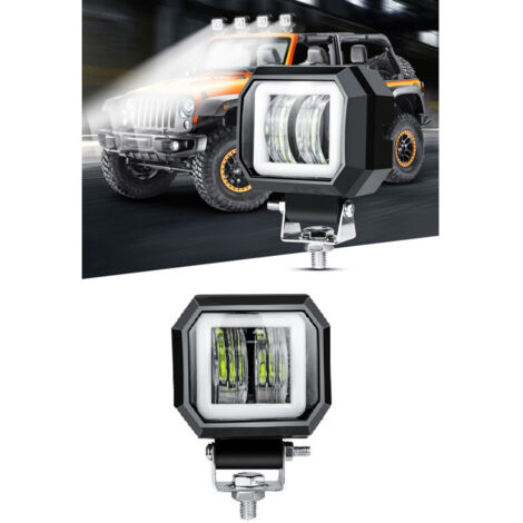 7D LED Халоген 7.6см Диодна Работна Лампа Диоден Фар Прожектор Задна Светлина 20W 1000lm 12V/24V