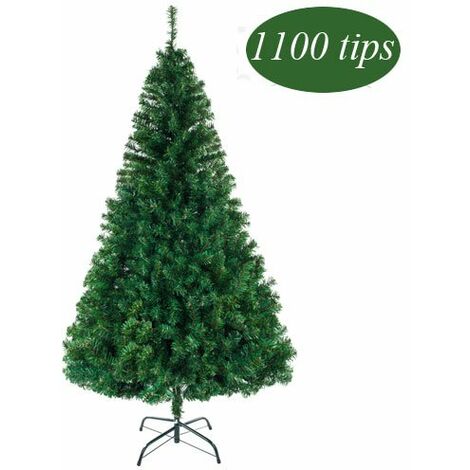 7FT 213cm Artificial Xmas Trees PVC Christmas Tree 1100 Branch