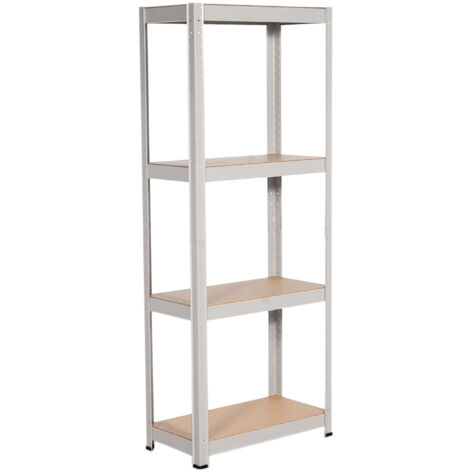 Estantería Negra Metálica Modular con 4 Baldas Ajustables | RDM | Estantería Uso Doméstico | Estantería Multiusos | Dimensiones 148x60x30cm | Aguanta hasta 240Kg