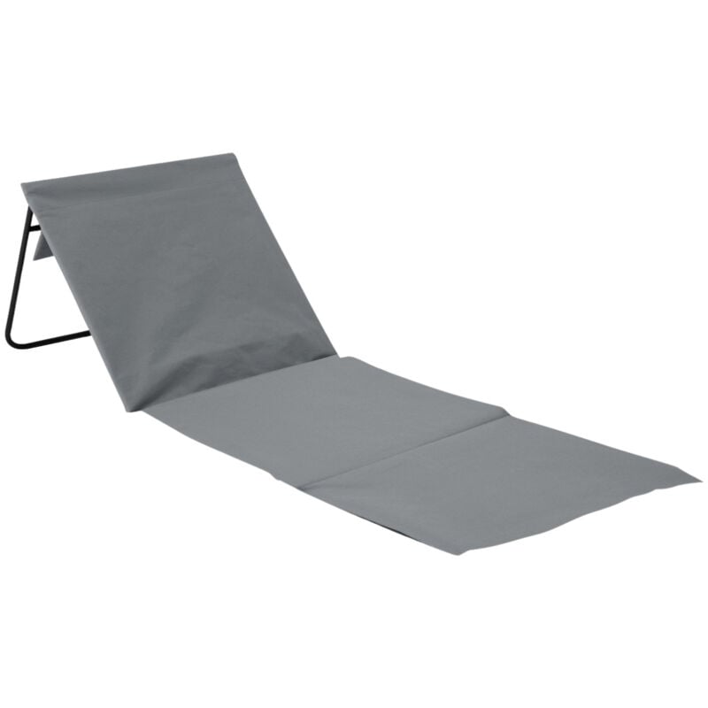 Tapis de plage pliable et rembourré avec dossier 149,5x51x42,5cm