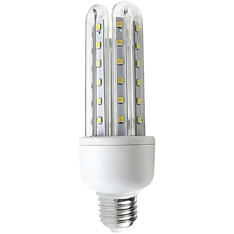 7hSevenOn Premium - Bombilla LED Tubo 4U E27 11W, Aluminio/Policarbonato, 75W Equi., 1055lm, Temperatura Color 4000K, Ángulo Apertura 360º, Clase Energética F, IP20, 25000H Vida Útil, Blanco