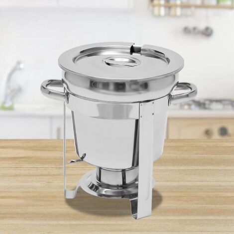 7L Speisenwärmer Warmhaltebehälter Edelstahl Chafing Wärmebehälter Suppentopf