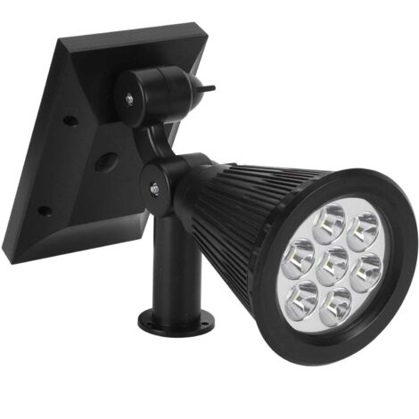 7LED luce solare intelligente faretto da giardino esterno lampada da prato illuminazione paesaggistica nerobianco