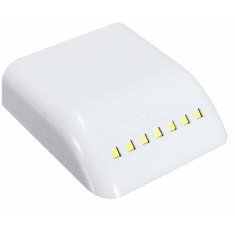 7LED Under Cabinet Lights Wireless Automatic Motion Detection LED Closet Hinge Lights for Closets 1pc (White Light, No Batteries)