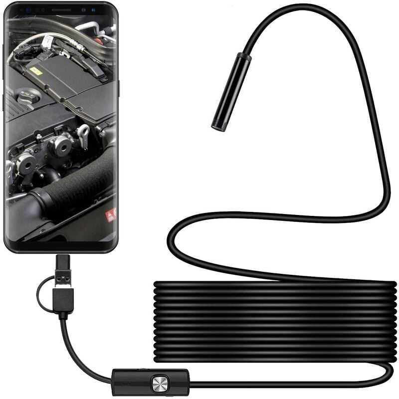 7mm Lens Android Borescope Camera regolabile 6pcs