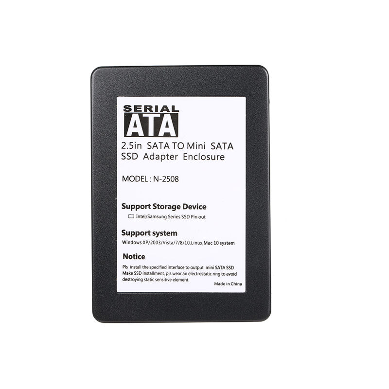 

7mm mSATA SSD a 2,5 '' SATA Adaptador Caja convertidor Caja de disco duro Caja de disco duro Caja de disco duro externa Fabricada en aluminio