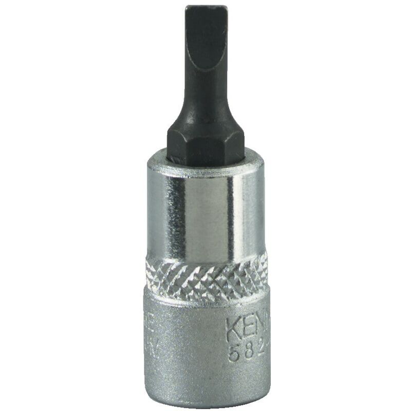 Pro 4mm Slotted Screwdriver Socket Bit 1/4 Square Drive - Kennedy