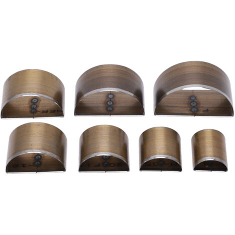 7PCS Emporte-pièces en Acier Rapide pour Cuir, Formes Semi-Circulaires de 20 à 50mm, Outils de Découpe pour Travail du Cuir