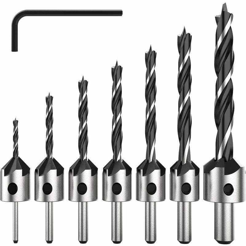 FVO - 7pcs hss 5 flauto svasatore set di punte per...
