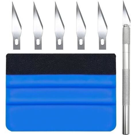 7pcs Kit Covering Vitre Teintée Voiture,Wallpaper Kit Squeegee Car Vinyl Wrapping Kit Raclette Covering Papier Peint For Window Film