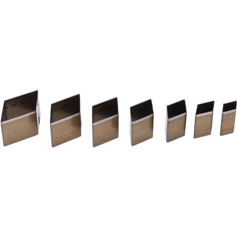 7Pcs Matrice de Découpe en Acier au Carbone pour Cuir, Forme Rhomboïdale, Outil de Bricolage pour Artisanat du Cuir