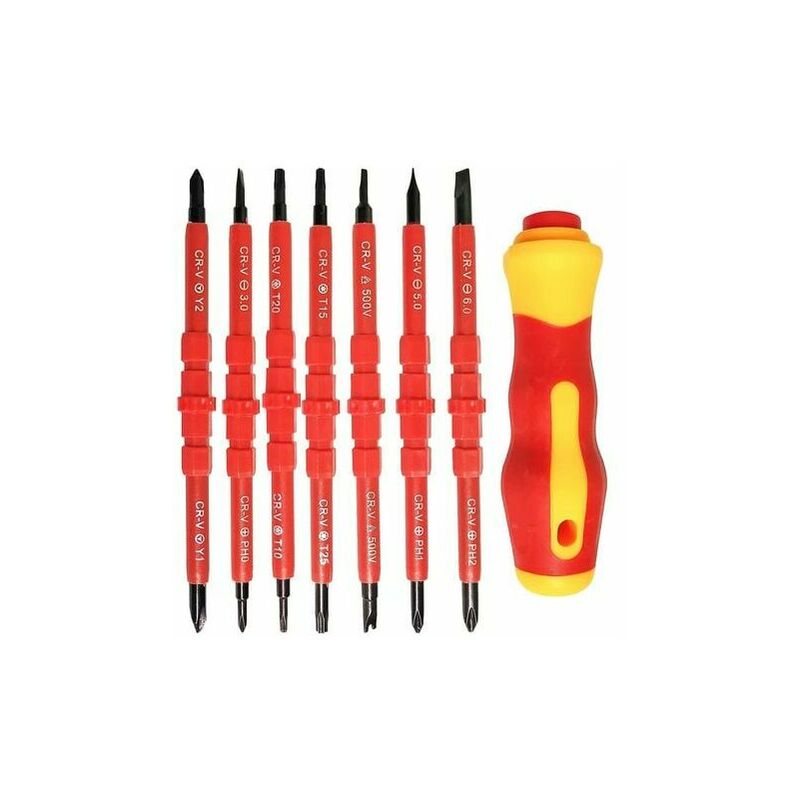 7Pcs Set di cacciaviti elettrici isolati 14 in 1