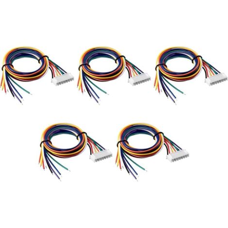 7S Femelle-xH 8Broches Balance Extension fil de plombs [pour Lipo Batterie] - 26AWG /50cm /5pcs