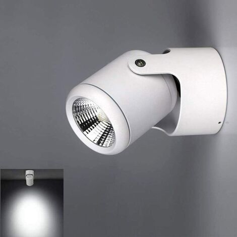 7W weiße LED-Wandleuchte (kaltweiß) für Schlafzimmer mit 180° schwenkbarem Strahlerkopf. LED-Monospot-Zubehör für die Küche. (OHR)