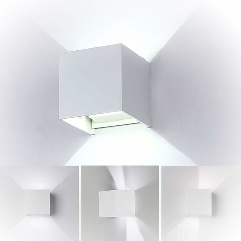 7W Weiße LED Wandleuchte Moderne Wandlampe Kaltes Weiß Aluminium Kronleuchter für Restaurant Cafe Büro Gang