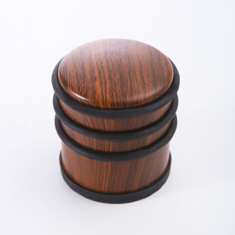 7x8cm - stop-porte haut effet bois naturel avec bracelet en caoutchouc