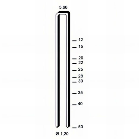 8 000 agrafes divergentes E-15 - 5,66 x 15 x D. 1,2 mm - 6E-152 - Alsafix