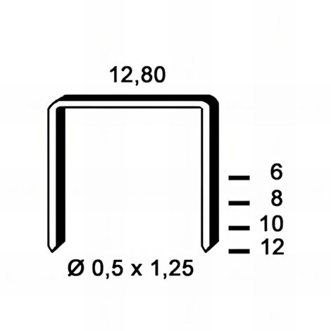 8 000 agrafes galvanisées P-10 - 12,8 x 10 x D. 0,5 x 1,25 mm - 6P-101 - Alsafix