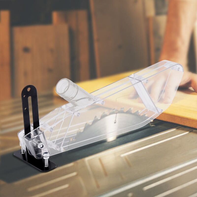 8-10 in Capot à copeaux Capot de protection pour scie circulaire Scie circulaire de table Collecteur de poussière Transparent