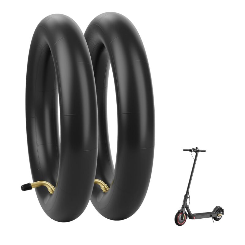 8 1/2x2 Chambre à air pour trottinette électrique Xiaomi avec 2 leviers, 8.5 Butyl Rubber Scooter Tires Double Thickness Front/Rear Wheel Replacement