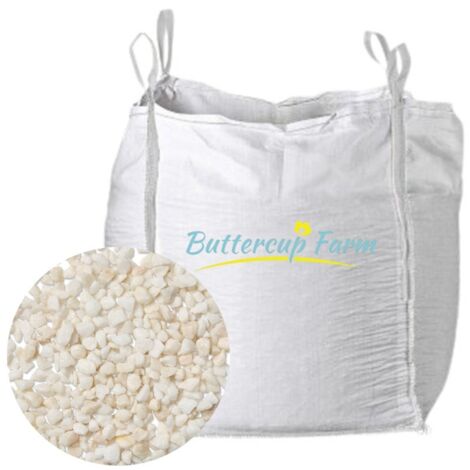 8-14mm - White Spar Chippings - Premium Aggregate Bulk Bag - 850 kilos