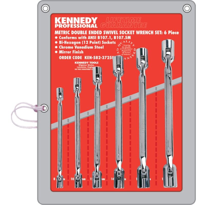Kennedy-Pro 8-19MM Double Ended Swivel Socket Set 6PC