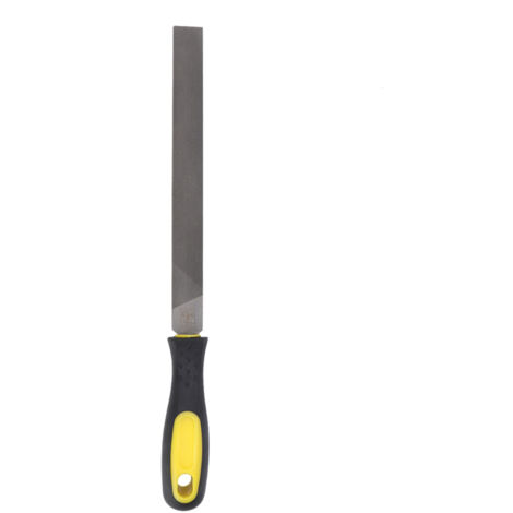 8" (200 mm) T12 Handflachstahlfeile, ergonomischer rutschfester Griff, für die Feinbearbeitung von Metall/Holz/Kunststoff, 3 Körnungen (grob/mittel/fein)