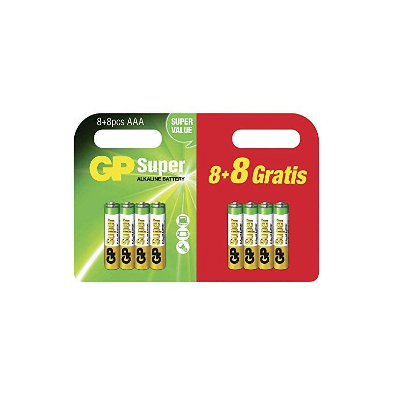 

8+8 GP Super Alkaline AAA Micro LR03 SUPER VALUE Blister marca - Gp Batteries