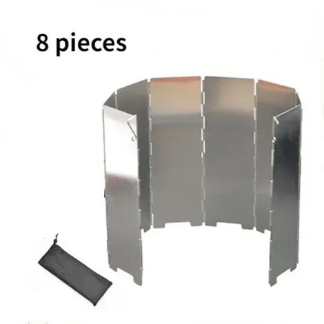 8/9/10 Plaques en alliage d'aluminium, pare-vent pour réchaud de camping, brûleur de cuisson à gaz extérieur, outils de protection contre le vent, réchauds de cuisson portables
