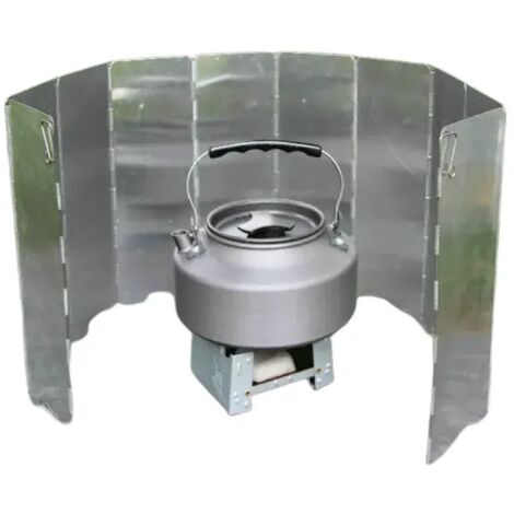 8/9/10 Plaques Pare-vent pour réchaud à gaz, idéal pour le camping, les pique-niques et la cuisson en extérieur. Écran coupe-vent en alliage d'aluminium pour réchauds portables.