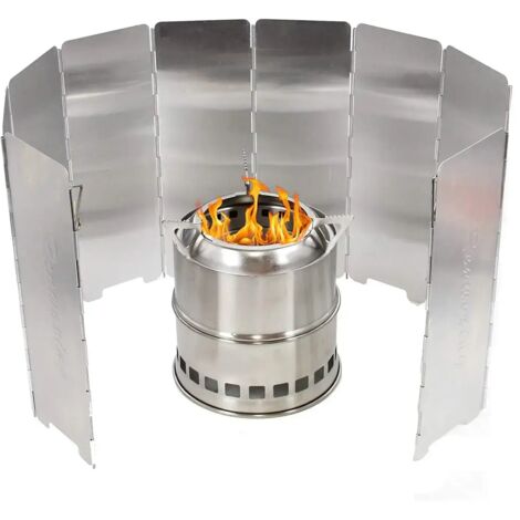 8/9/10 Plaques Pare-vent pour réchaud à gaz, idéal pour le camping, les pique-niques et la cuisson en extérieur. Écran coupe-vent en alliage d'aluminium pour réchauds portables.