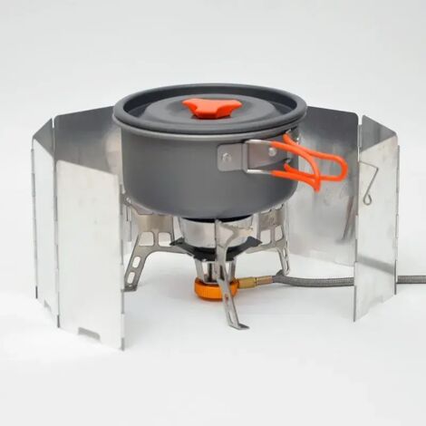8/9/10 Plaques Pare-vent pour réchaud à gaz, idéal pour le camping, les pique-niques et la cuisson en extérieur. Écran coupe-vent en alliage d'aluminium pour réchauds portables.