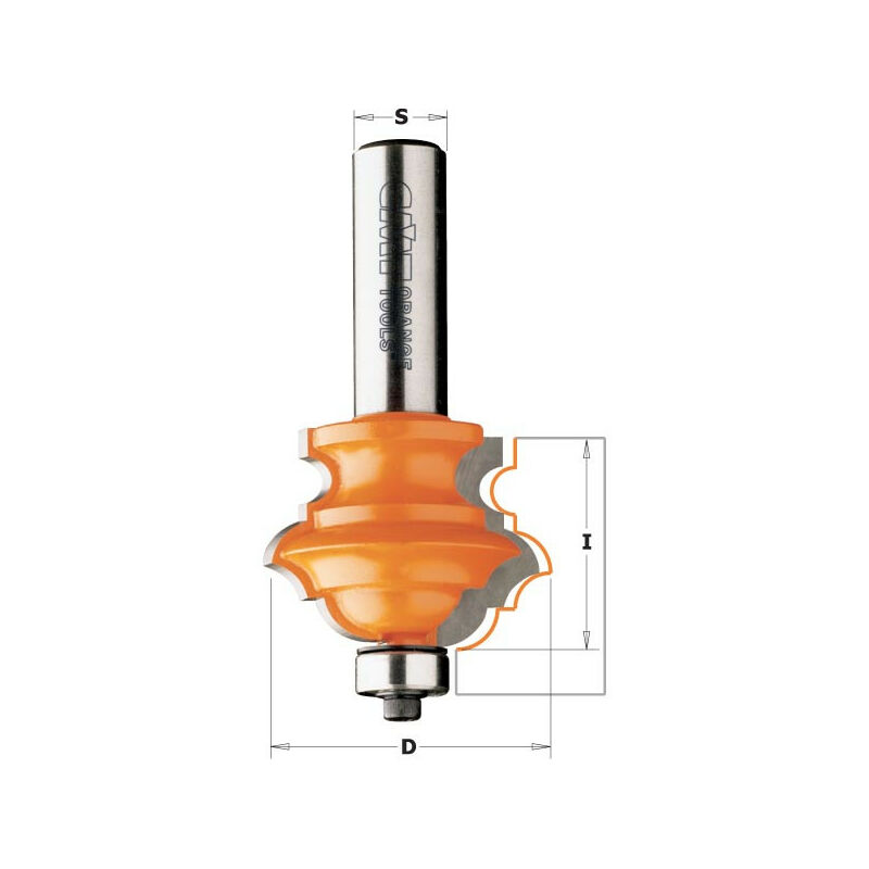 CMT - Fraise carbure multi moulures 956.801.11 - Queue 12mm